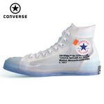 1970s Original Converse OFF WHITE lucency all star Vintage shoes men and women unisex sneakers  Skateboarding Shoes 162204C